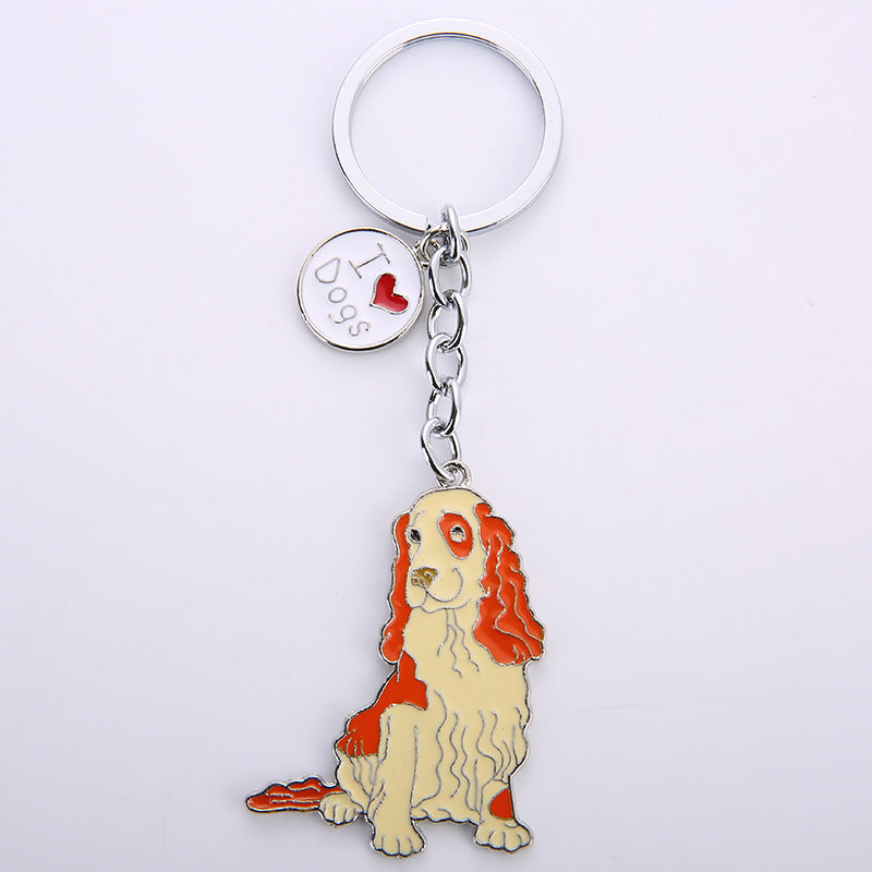 Wholesale Zinc Alloy Dog Keychain